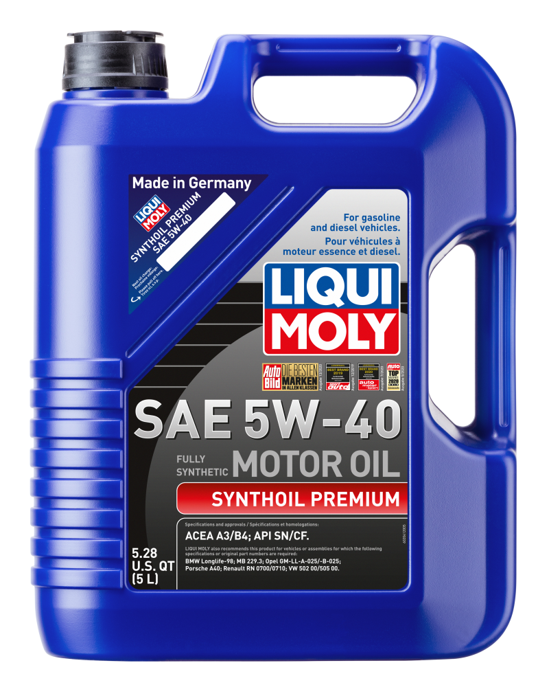 LIQUI MOLY 5L Synthoil Premium Motor Oil SAE 5W40 2041
