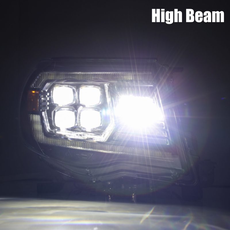 AlphaRex 05-11 Toyota Tacoma NOVA LED Projector Headlights Plank Style Black w/Activation Light/DRL 880744