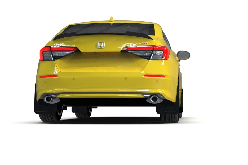 Rally Armor 2022 Honda Civic (Incl. Si/Sport/Touring) Black UR Mud Flap w/ Grey Logo MF90-UR-BLK/GRY
