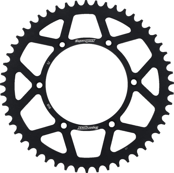 SUPERSPROX Rear Sprocket Aluminum 52t-520 Blk Kaw/Suz RAL-808-52-BLK