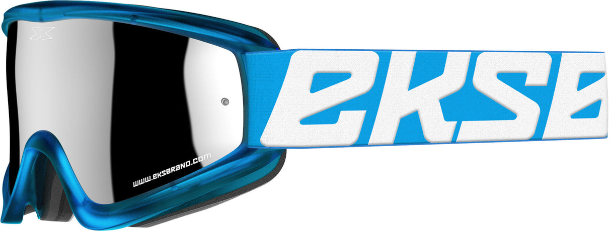 EKS BRAND Flat-Out Goggle Liquid Cyan W/Silver Mirror 067-60300