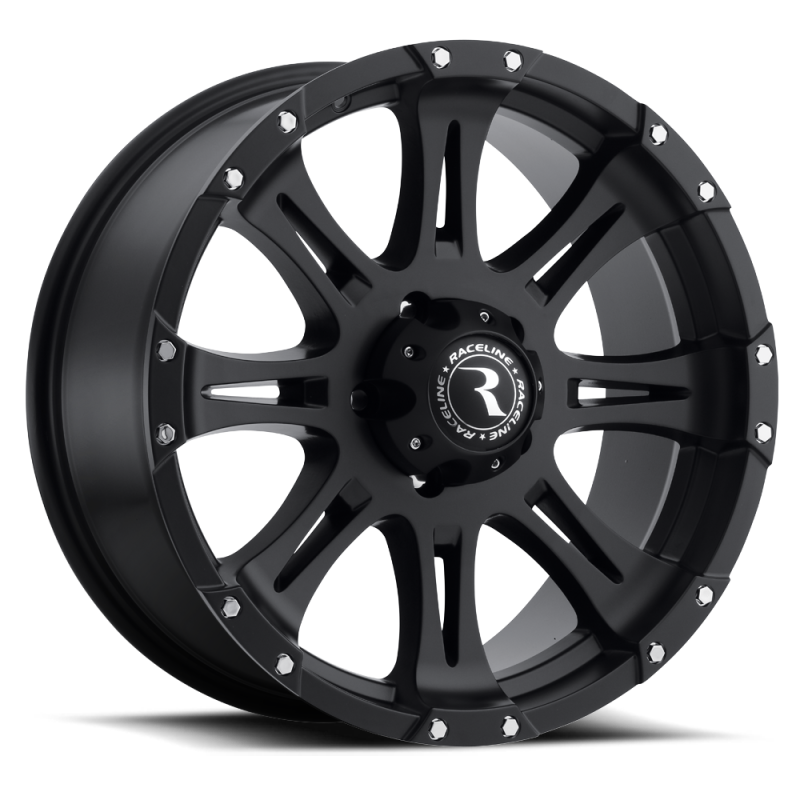 Raceline 981 Raptor 16x8in / 8x165.1 BP / 0mm Offset / 130.81mm Bore - Satin Black Wheel 981-68080
