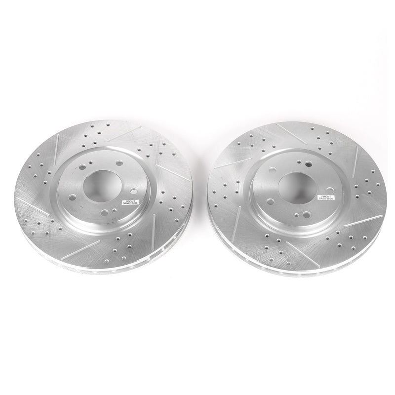 Power Stop 03-06 Mitsubishi Lancer Front Evolution Drilled & Slotted Rotors - Pair JBR1109XPR