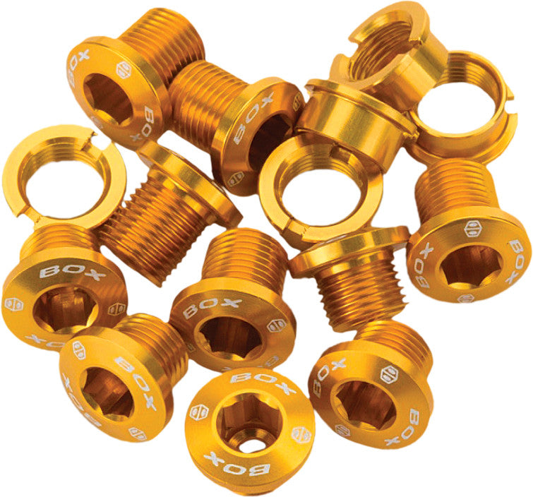 BOX Alloy Chain Ring Bolt Gold 15pc Set BX-CR15ALBLT-GD