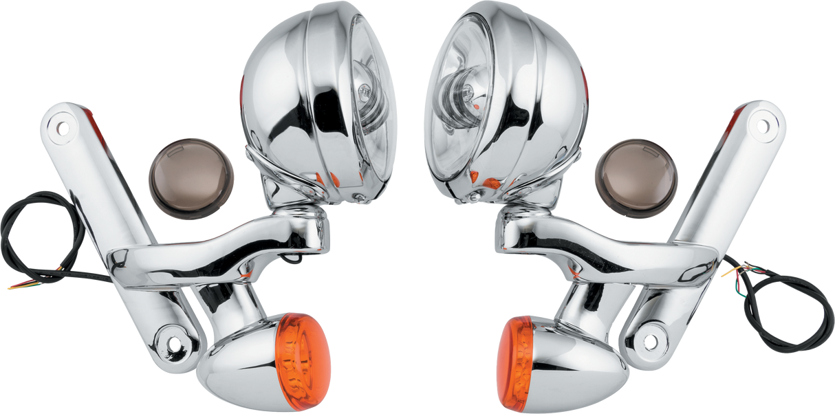 LETRIC LIGHTING CO4.5" Led Assm W/ Brkt Turns Chr/Chr `97-13LLC-PLBTS-CC-E