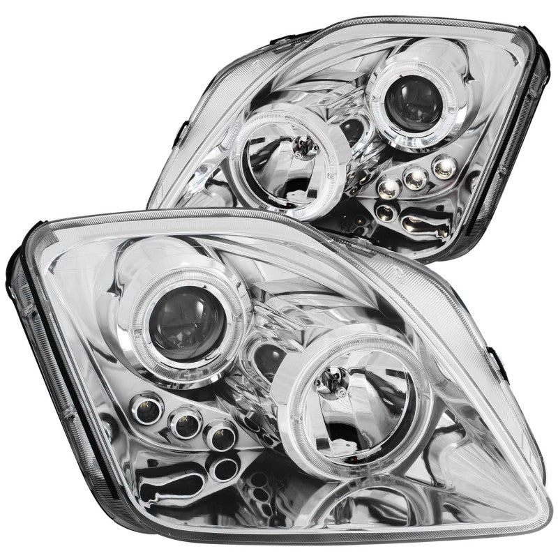 ANZO 1997-2001 Honda Prelude Projector Headlights w/ Halo Chrome w/ LED 121342