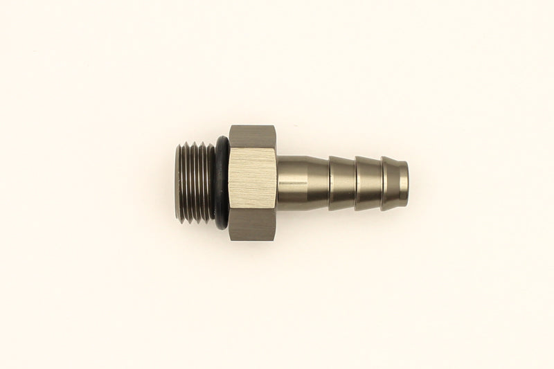 DeatschWerks 6AN ORB Male To 5/16in. Male Triple Barb Fitting (Incl. O-Ring) 06-02-0502