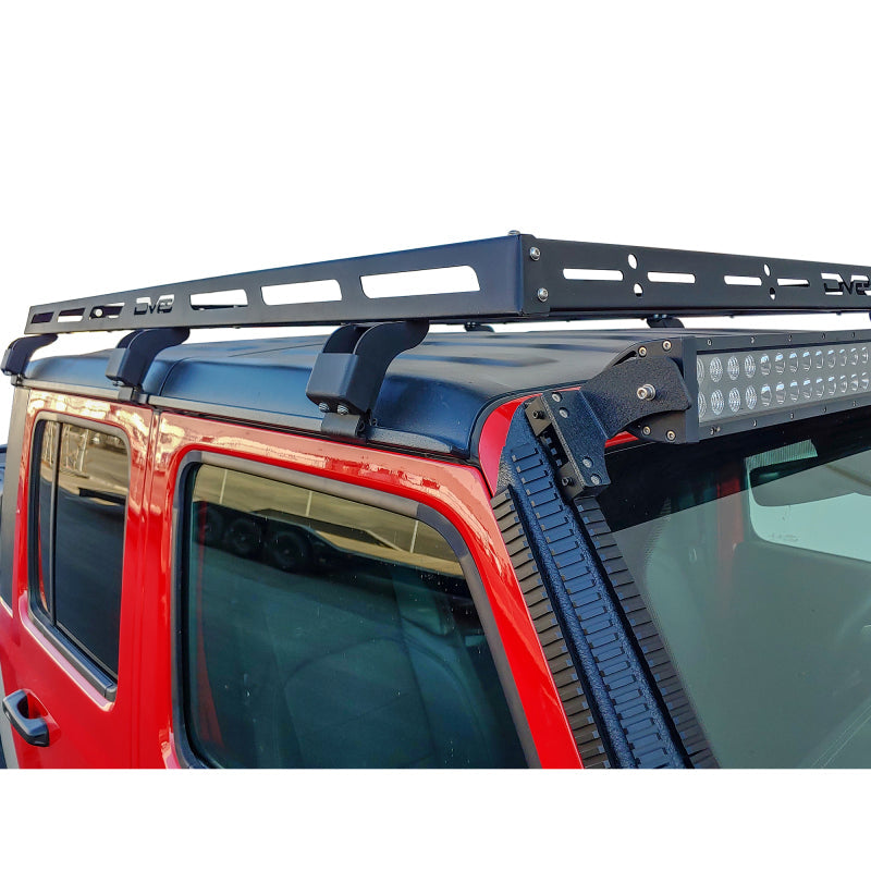 DV8 Offroad 07-18 Jeep Wrangler JK 4 DR / JL 2 DR & JT / 18+ Gladiator Roof Rack RRJL-02