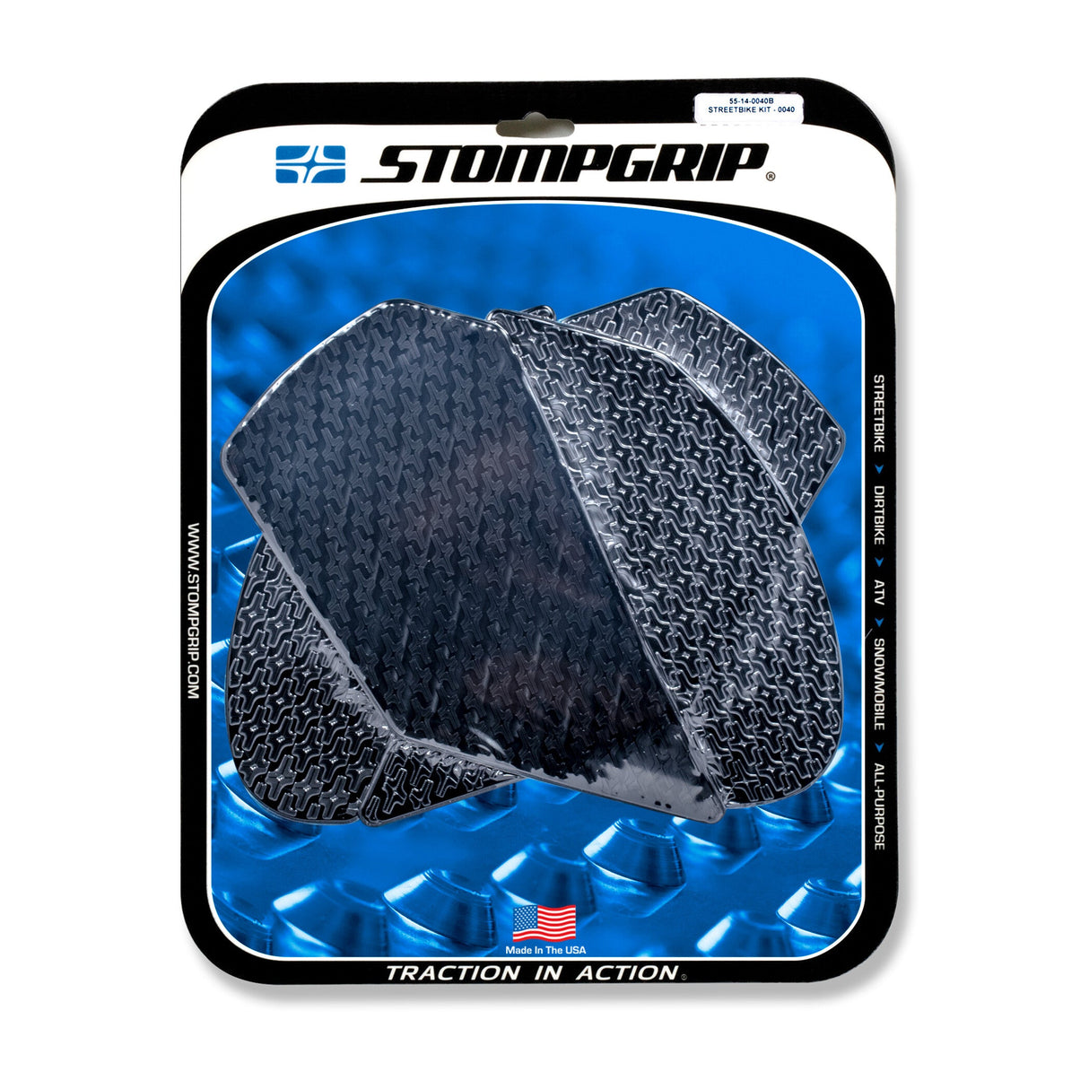 STOMPGRIP Tank Pad Kit Icon Black 55-14-0040B