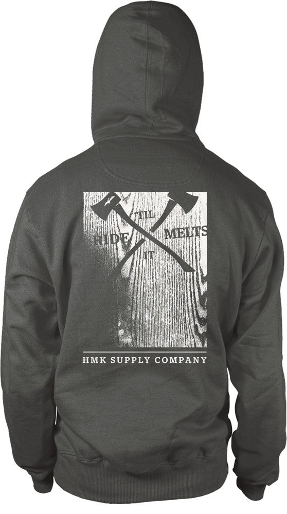 HMK Woodblock Full Zip Hoodie Grey X HM2FZWOOGXL