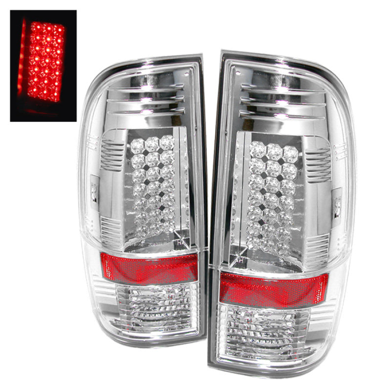 Spyder Ford Super Duty 08-15 LED Tail Lights Chrome ALT-YD-FS07-LED-C 5003904