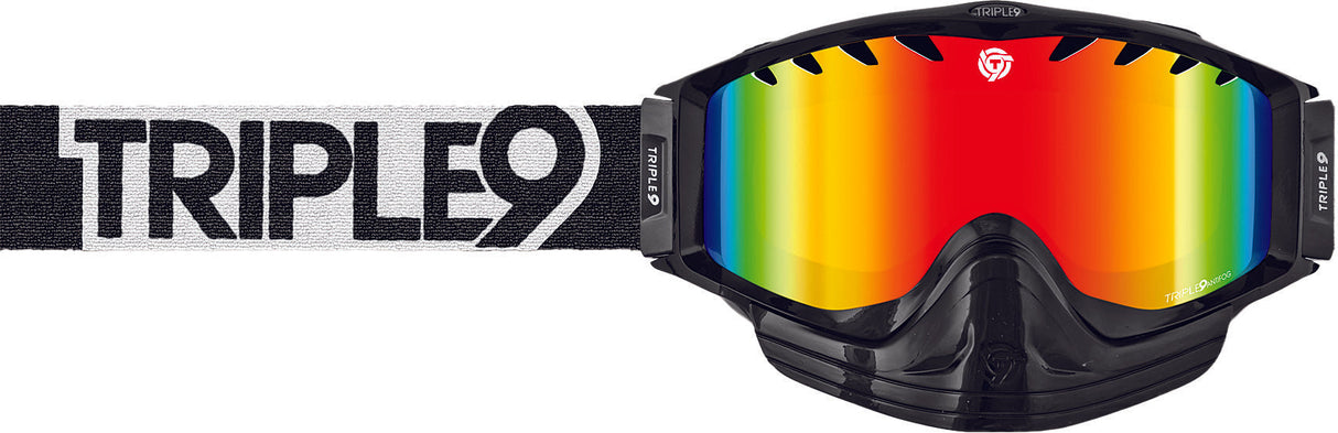 TRIPLE 9 Saint Goggle Black W/ Fire Mirror/Bronze Lens 37-2313