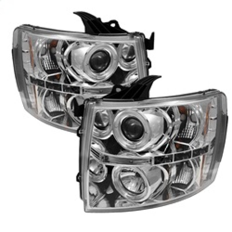 Spyder Chevy Silverado 1500 07-13 Projector Headlights LED Halo LED Chrm PRO-YD-CS07-HL-C 5009500