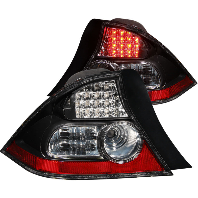 ANZO 2004-2005 Honda Civic LED Taillights Black 321035