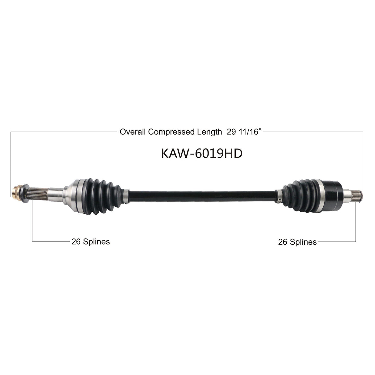 OPEN TRAILHd 2.0 Axle FrontKAW-6019HD