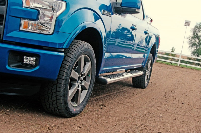 Deezee Universal Tubes - 6In Oval - Brite Tread Aluminum (CrewCab) DZ 16421