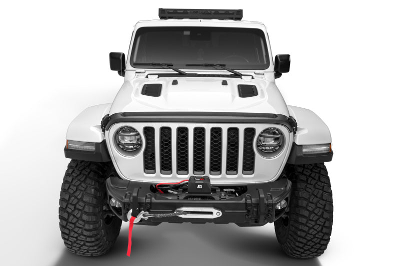 AVS 2018+ Jeep Wrangler (JL) 2dr/4dr Aeroskin II Textured Low Profile Hood Shield - Black 436148