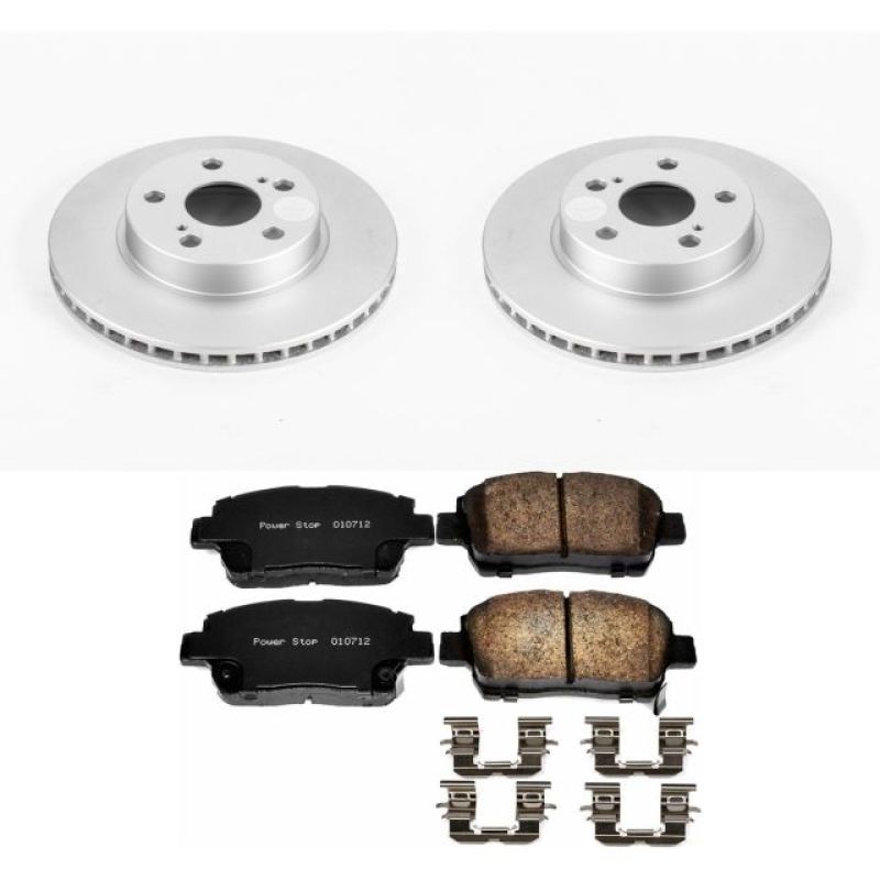 Power Stop 04-09 Toyota Prius Front Z17 Evolution Geomet Coated Brake Kit CRK5219