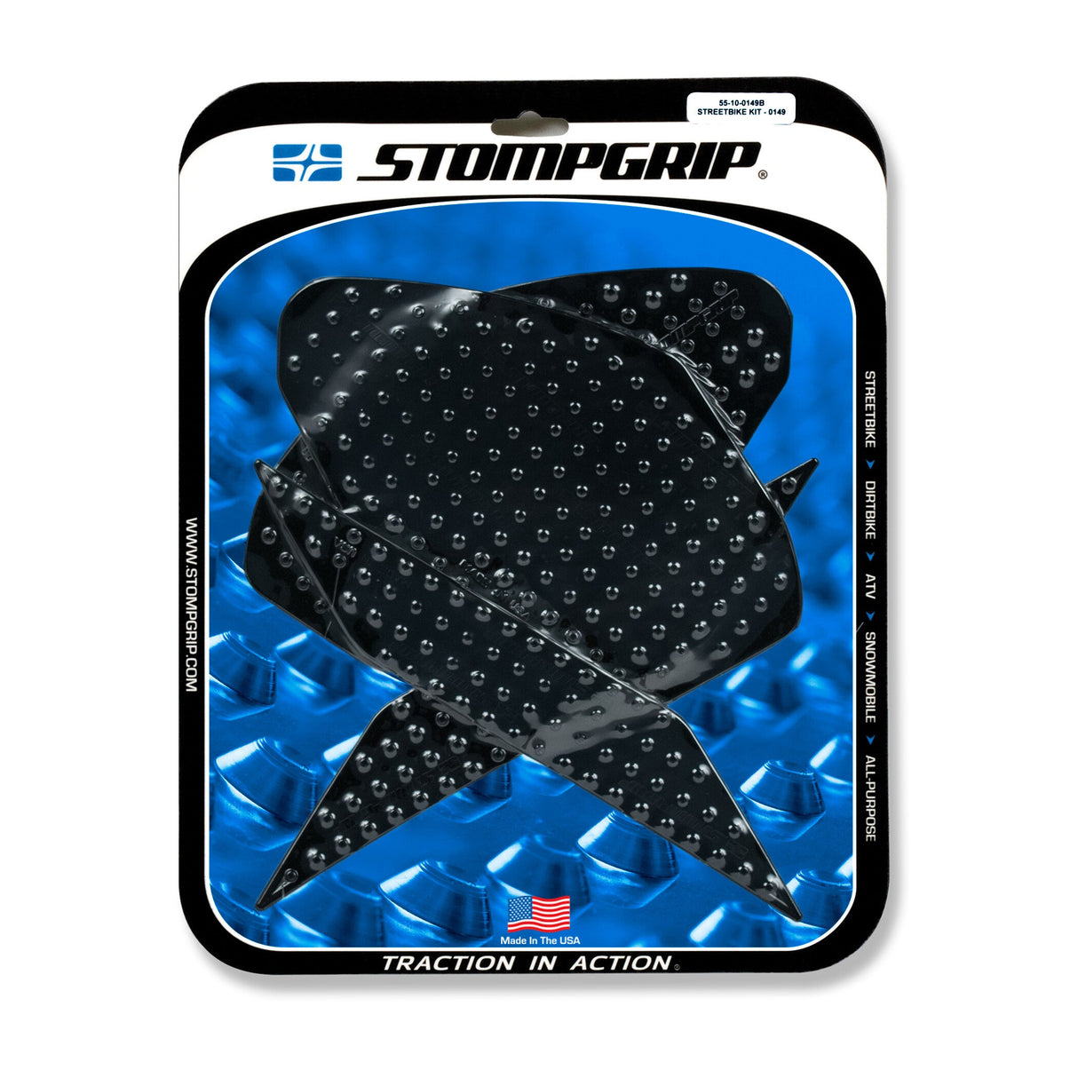 STOMPGRIP Tank Pad Kit Volcano Black 55-10-0149B