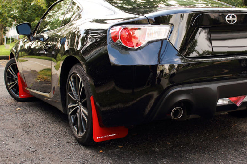 Rally Armor 13+ Subaru BRZ / 13+ Scion FR-S UR Red Mud Flap w/ White Logo MF23-UR-RD/WH