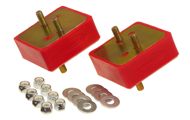 Prothane 67-92 Jeep V8 Motor Mounts - Red 1-503