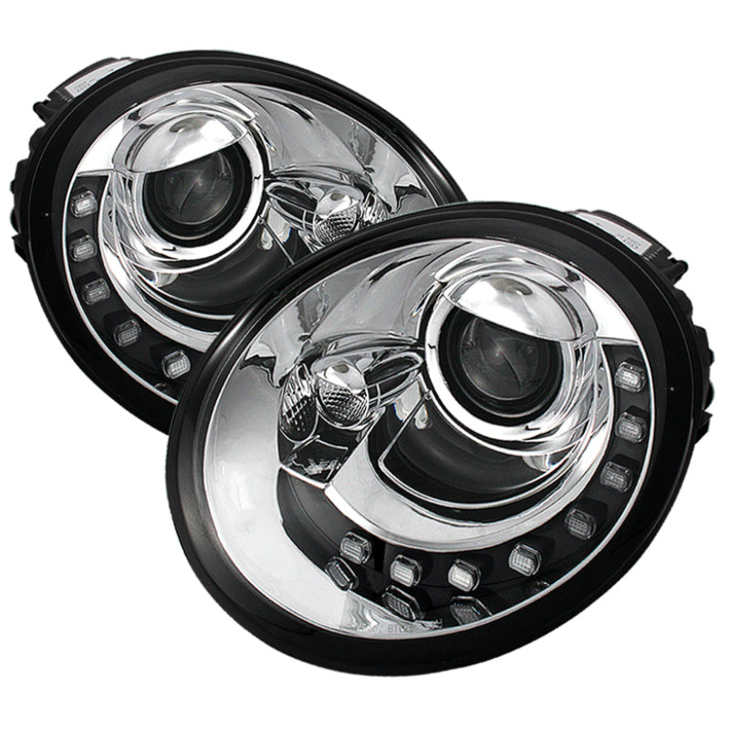 Spyder Volkswagen Beetle 1998-2005 Projector Headlights DRL Chrome PRO-YD-VB98-DRL-C 5080554