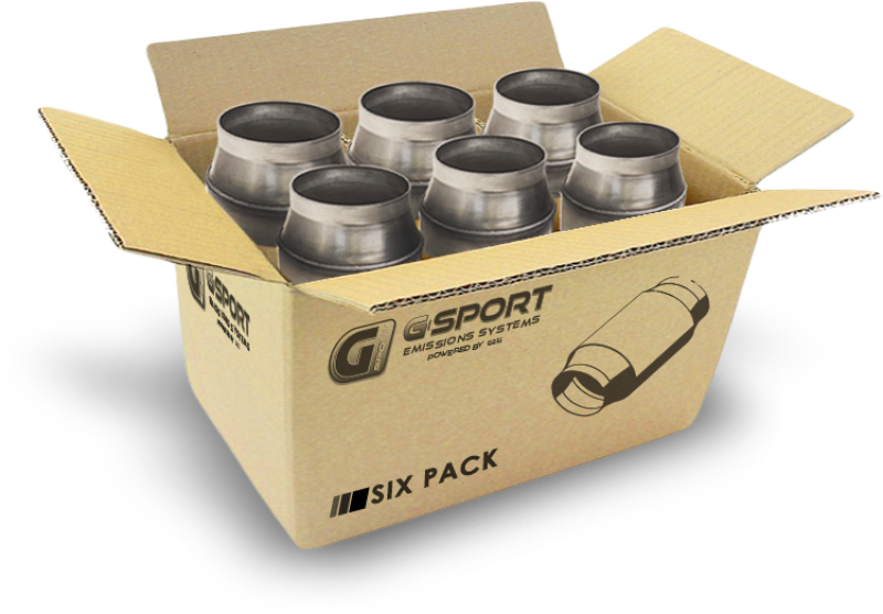 GESI G-Sport 6PK 400 CPSI EPA Compliant 3in Inlet/Outlet GEN2 High Output Catalytic Conv Assembly 650230