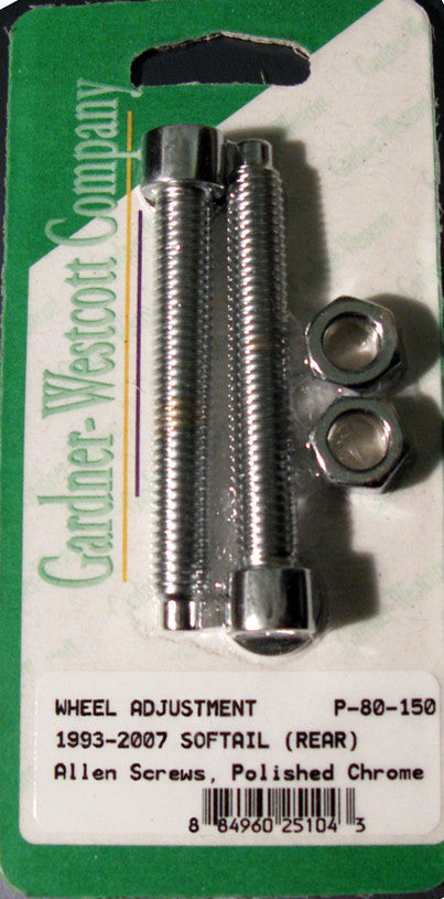 GARDNERWESTCOTT Rear Wheel Adjustment Bolts 93-07 Softail Models Rear P-80-150
