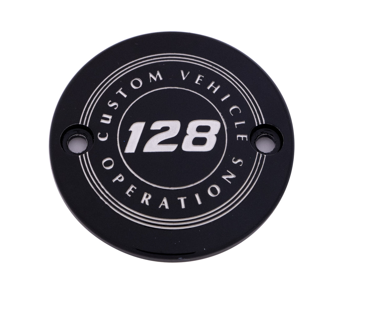 CUSTOM ENGRAVING M8 Timer Cover 128 Cvo Black 128-09-63BG