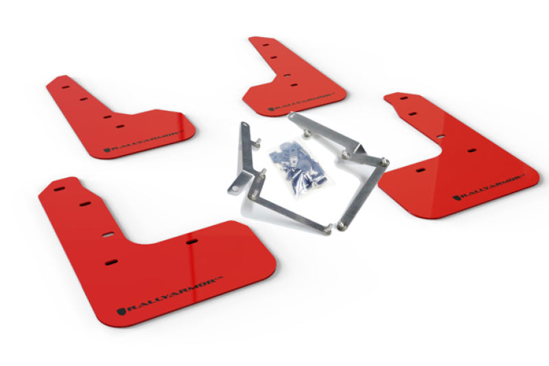 Rally Armor 17-21 Honda Civic Sport & Touring (Hatch) Red UR Mud Flap w/ Black Logo MF51-UR-RD/BLK