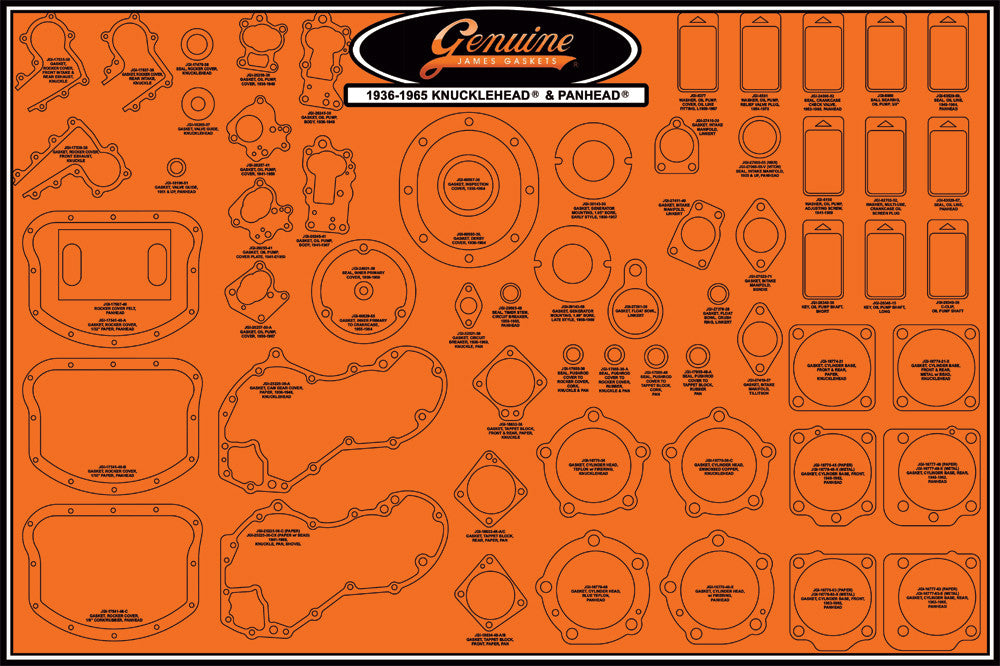 JAMES GASKETSGasket Display Board Knuck/Pan '36-47 99000-Knpn99000-KNPN