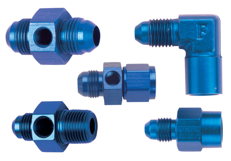 Fragola Inline Gauge Adapter -12AN Male x -12AN Fem - Black 495014-BL