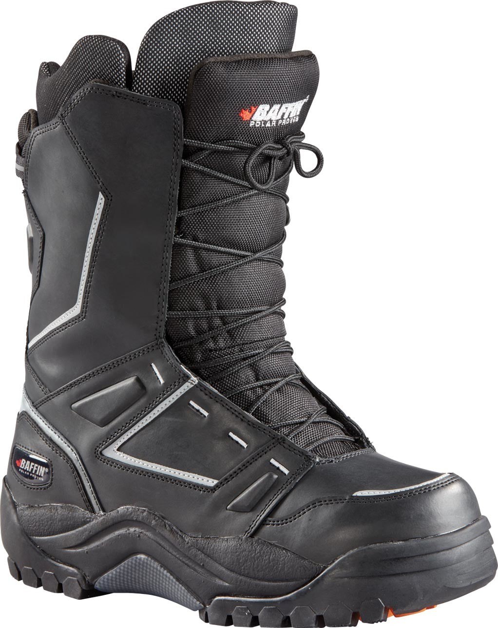 BAFFIN Powder Boots Black/Silver Sz 07 PWSP-M002-7-BAD