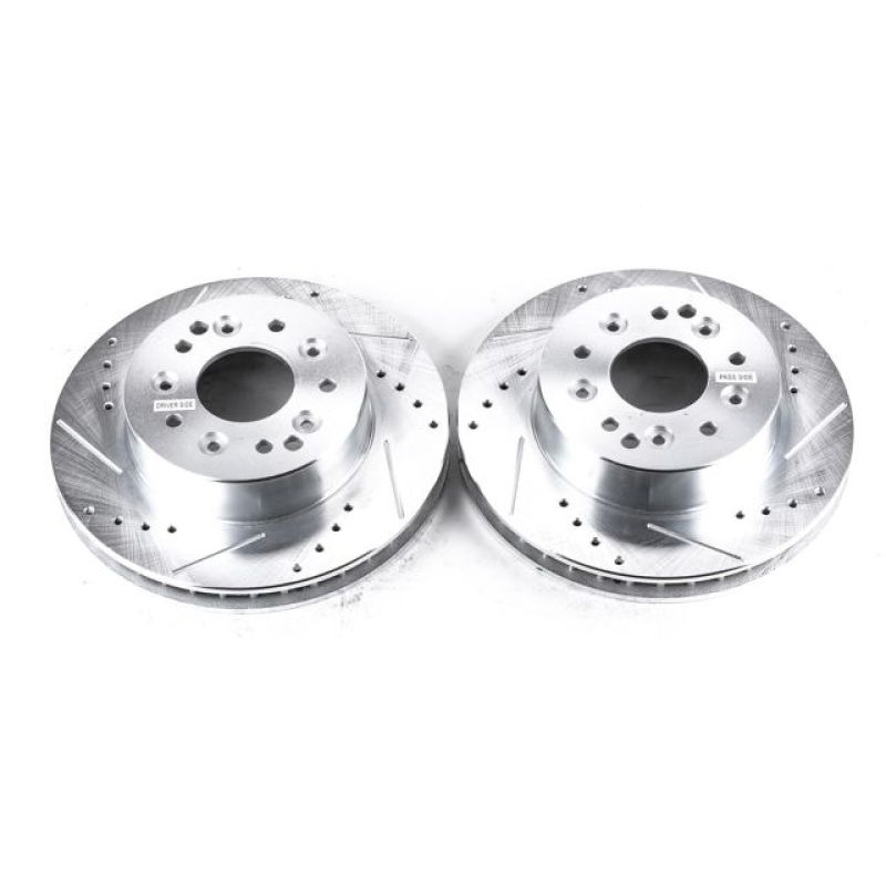 Power Stop 63-82 Chevrolet Corvette Rear Evolution Drilled & Slotted Rotors - Pair AR8207XPR