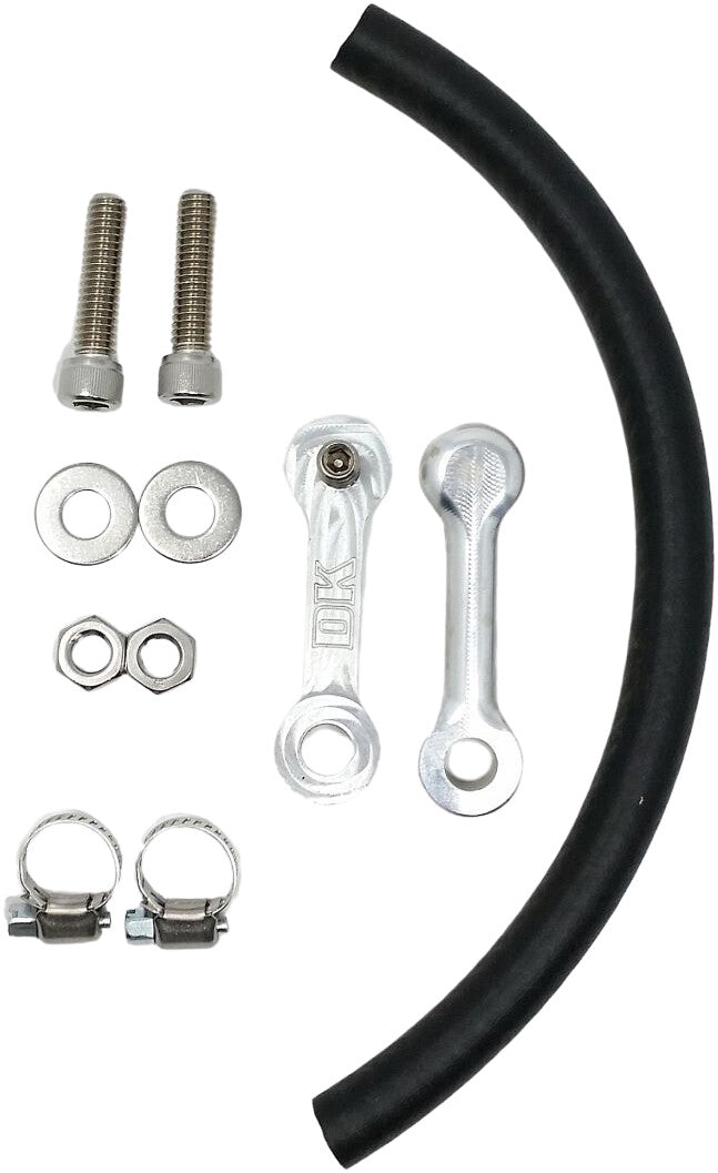 DK CUSTOM PRODUCTS Billet Tank Lift Kit 2" `99-Up Touring Machine Finish DK-TRG-TLK-2-M