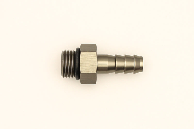 DeatschWerks 6AN ORB Male To 5/16in. Male Triple Barb Fitting (Incl. O-Ring) 06-02-0502
