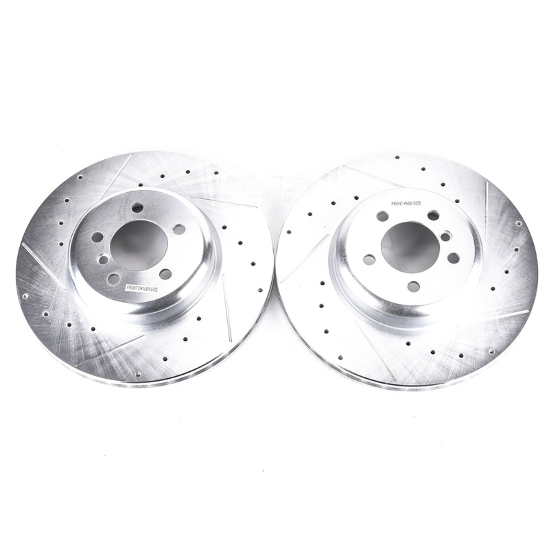 Power Stop 13-15 BMW 335i Front Evolution Drilled & Slotted Rotors - Pair EBR1438XPR