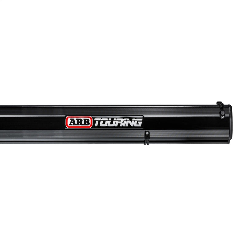 ARB Aluminum Awning, Black Frame, 8.2FT x 8.2FT, Installed with LED Light Strip 814412A