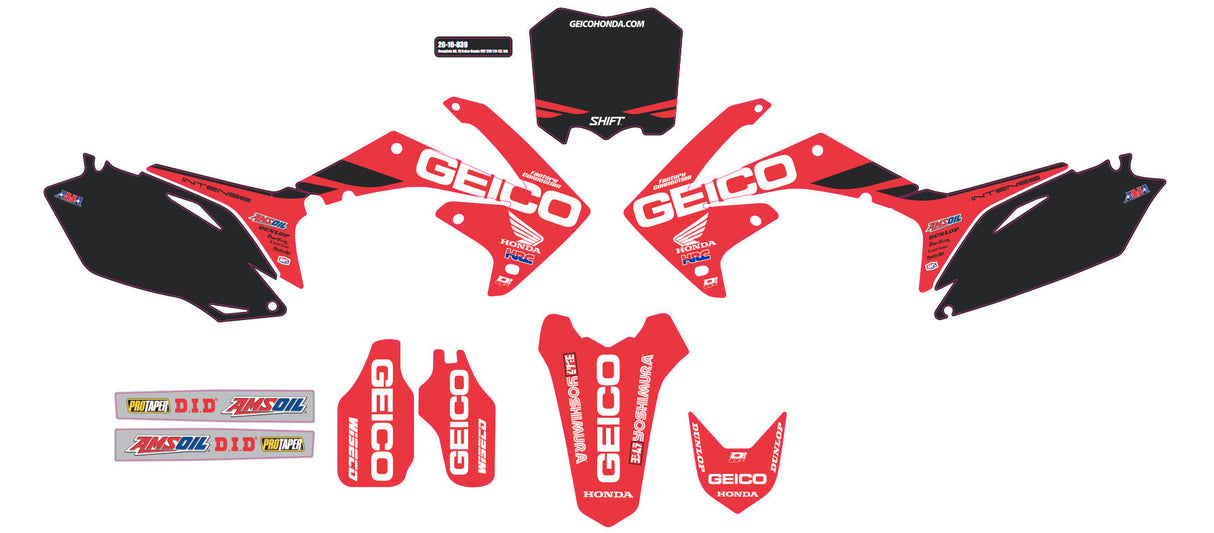 D-COR Complete Kit 19 Geico Honda Crf250 Black Bg 20-10-839