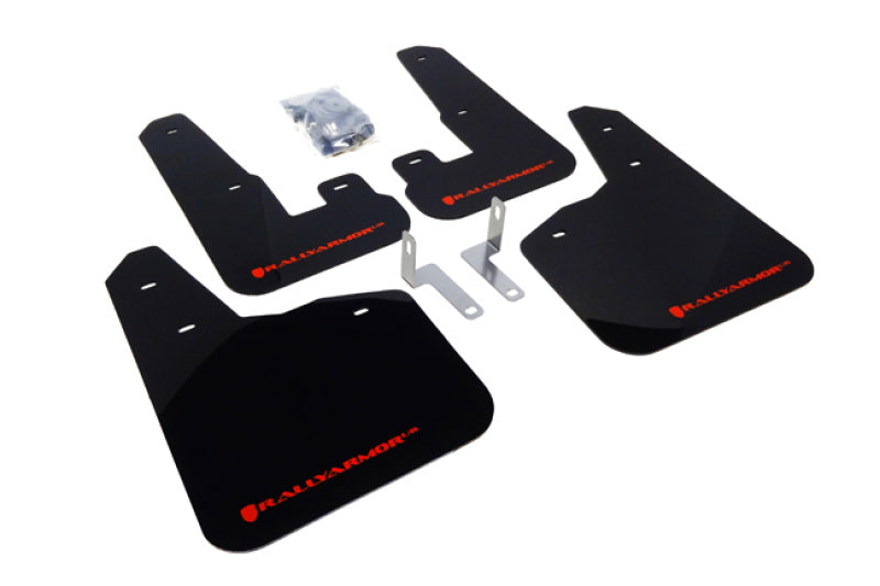 Rally Armor 2010+ Subaru Legacy UR Black Mud Flap w/ Red Logo MF14-UR-BLK/RD