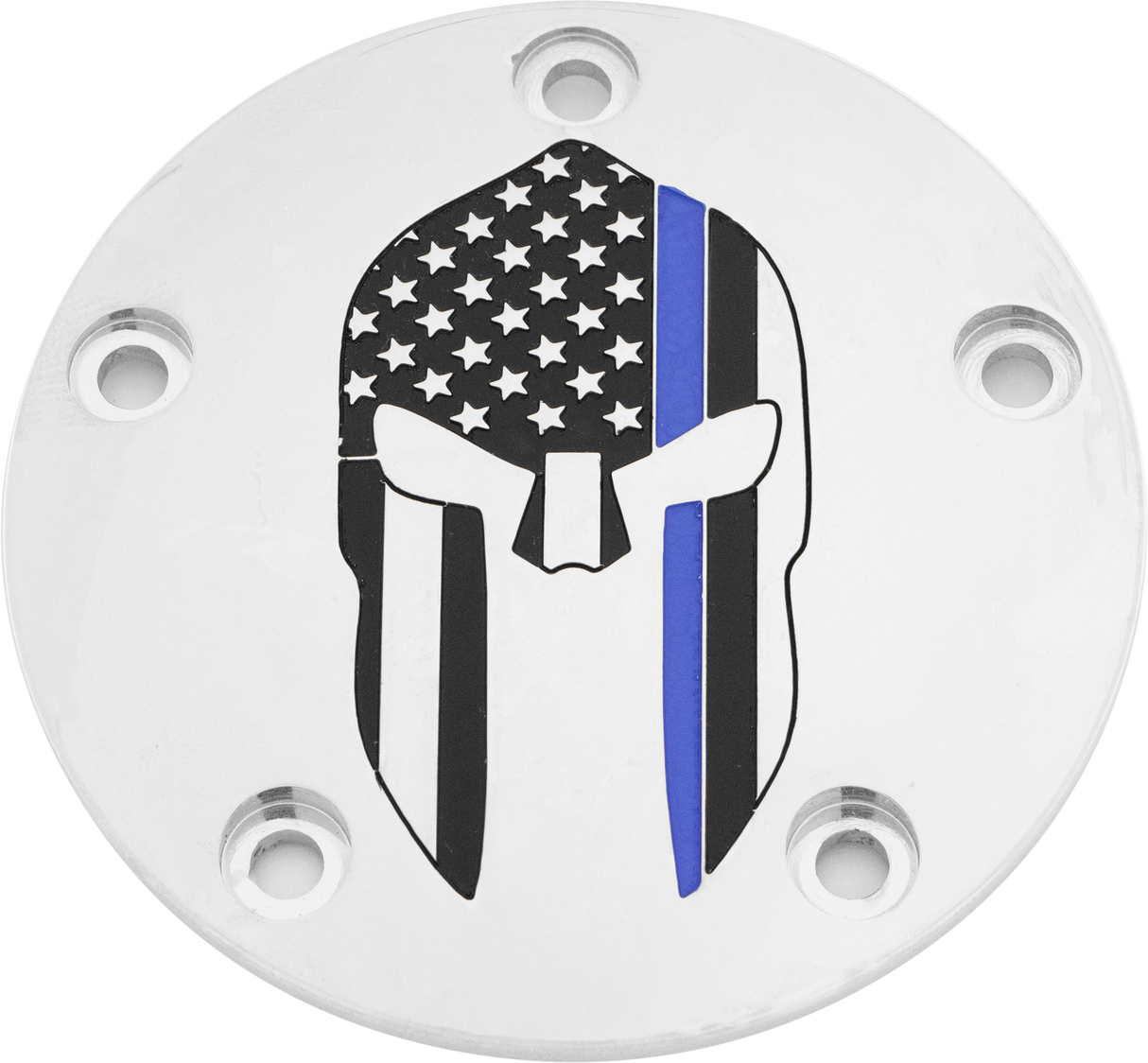 CUSTOM ENGRAVING Tc Timer Cover Sparta Blue Line Chrome LE02-04