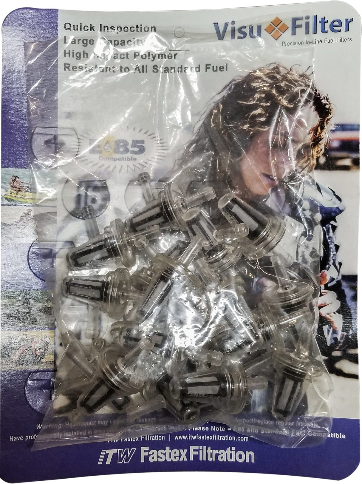 VISU-FILTER 20/Card 1/4" Fuel Filter 90 Degree 8434-01-9909