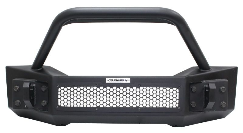 Go Rhino 07-20 Jeep Wrangler JL/JLU/JK/JKU/Gladiator JT Rockline Front Stubby Bumper w/ Overrider 331101T