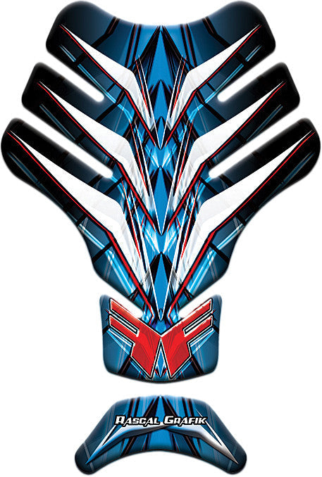 RASCAL GRAFIK Tank Pad Gsxf650 Red/White /Blue RA39504