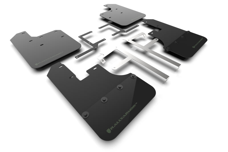 Rally Armor 19-22 Jeep Gladiator Black Mud Flap w/ Army Green Logo MF84-BLK-AGN