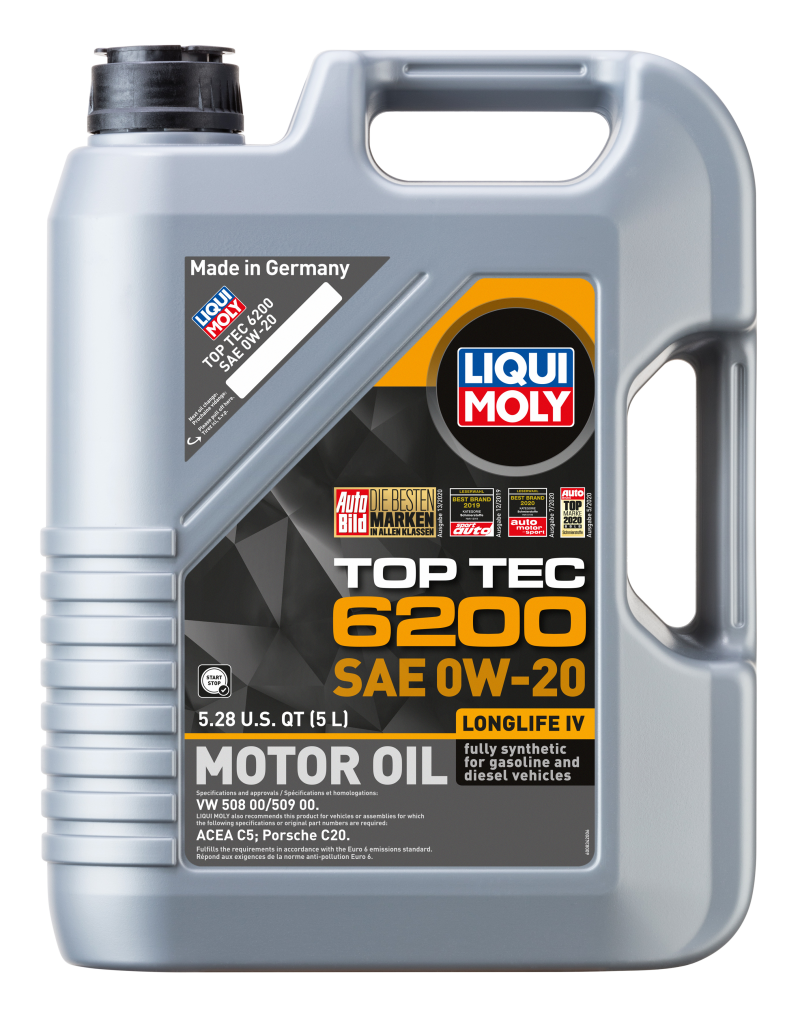 LIQUI MOLY 5L Top Tec 6200 Motor Oil SAE 0W20 20238