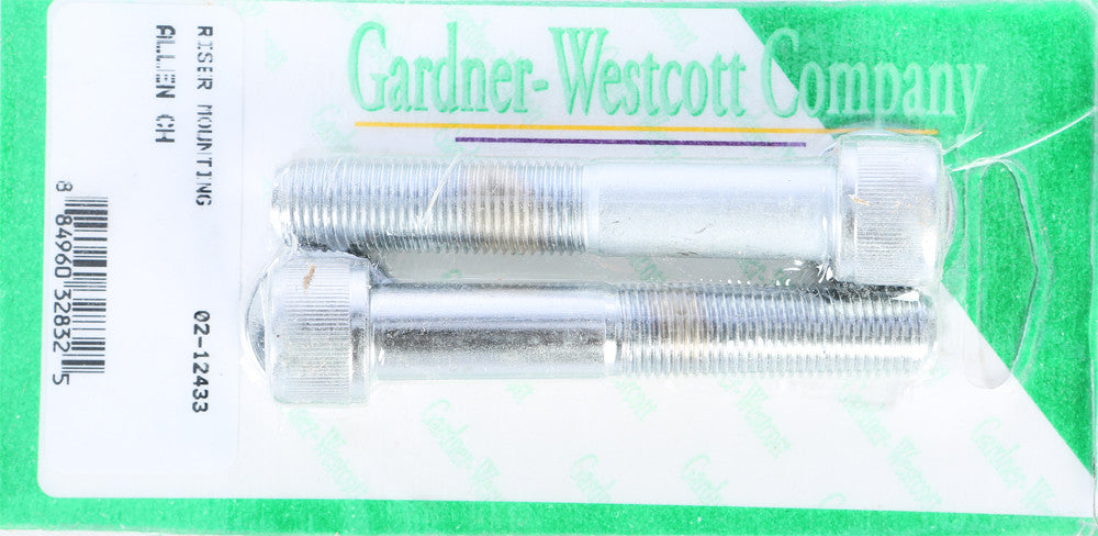 GARDNERWESTCOTT Riser Bolts Chrome Allen Head 1/2-20 X 3 Fine Thread 02-12433
