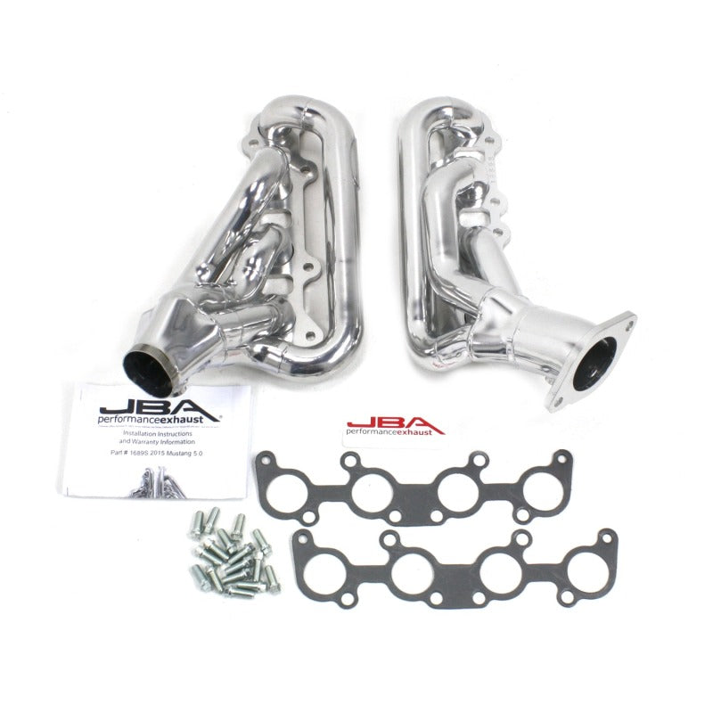 JBA 15-20 Ford Mustang 5.0L 1-3/4in Stainless Steel Silver Ceramic Shorty Header 1689SJS