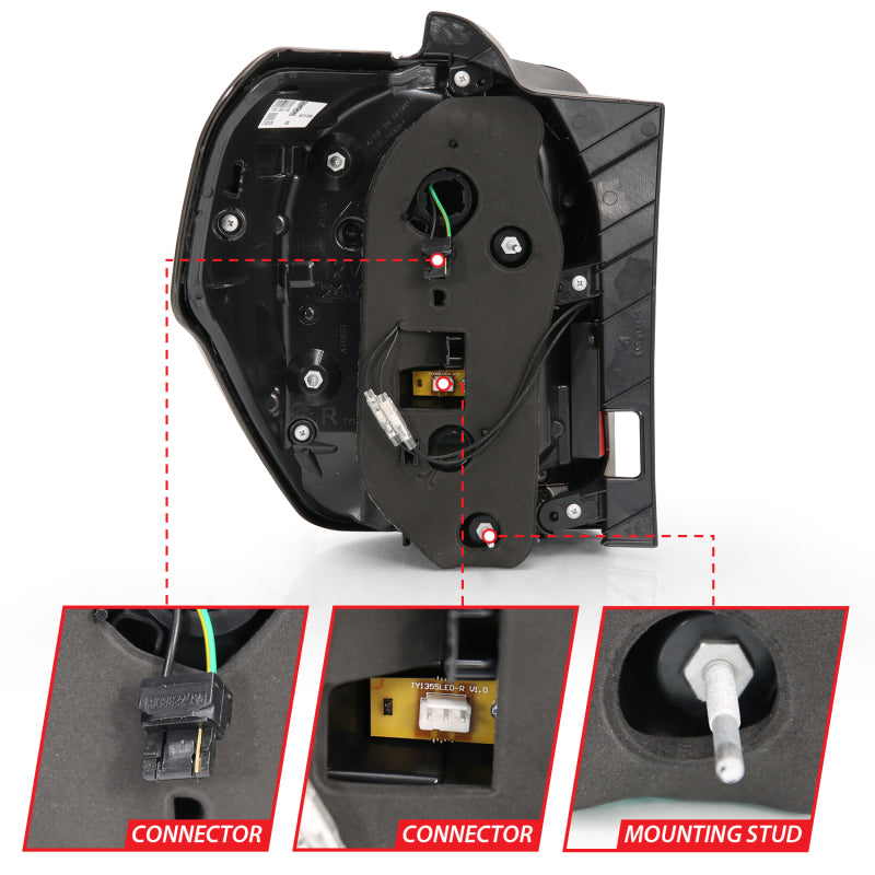 ANZO 2014-2020 Toyota 4Runner T.L Black Housing Smoke Lens Red Light Bar W/Sequential 311312