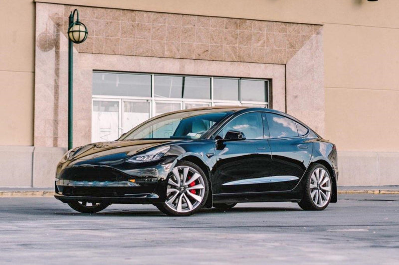 Rally Armor 17-22 Tesla Model 3 Black UR Mud Flap w/ Red Logo MF62-UR-BLK/RD